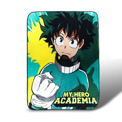 Green Haired Hero Fist Blanket - Deku Pose Design