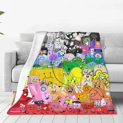 Cartoon Characters Colorful Pattern Blanket
