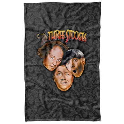 Classic Comedy Trio Faces Blanket: Three Stooges Art Design