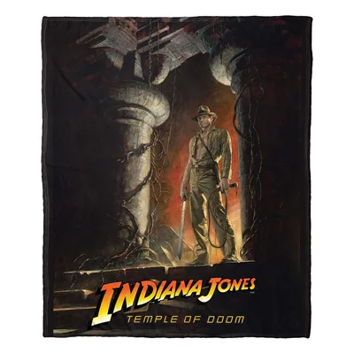 Adventurer Explores Dark Temple Blanket: Indiana Jones Art