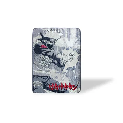 Anime Ninja Warrior Scene Blanket: Kakashi Hatake Action Print