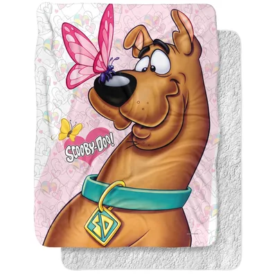 Cartoon Dog with Butterfly Blanket No. 2 – Cartoon Dog