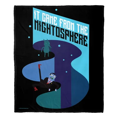 Cartoon Creatures Night Poster Blanket