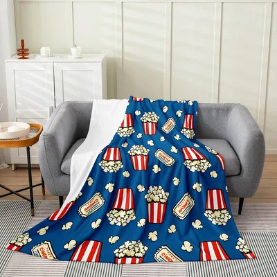 Popcorn Cinema Poster Pattern Blanket No. 2