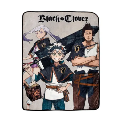 Three Anime Heroes Standing Blanket: Black Clover Trio Design