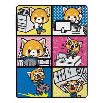 Red Panda Office Comic Blanket