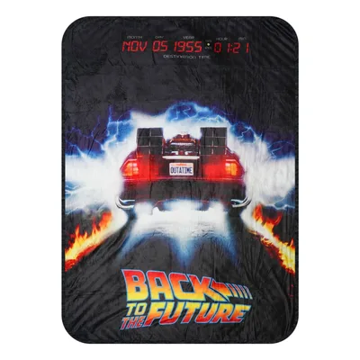 Retro Time Machine Car Blanket: Back to the Future Design