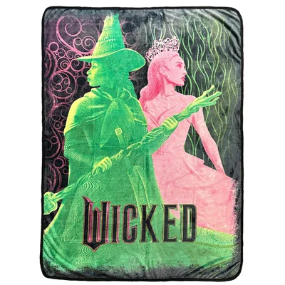 Elphaba and Galinda Friendship Blanket: Wicked Movie Art Design