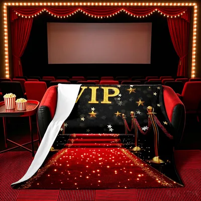 VIP Movie Theater Carpet Blanket Red Carpet Cinema Design