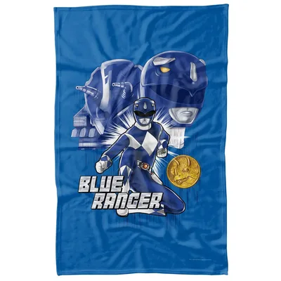 Blue Hero Action Pose Blanket Featuring the Blue Ranger