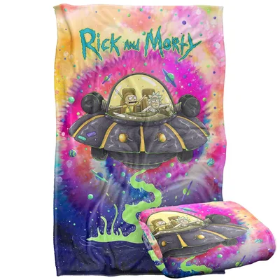 Cosmic Saucer Spaceship Design Blanket: Galaxy Adventure