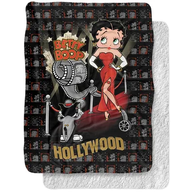 Hollywood Night Glamour Design Blanket: Betty Boop Red Carpet Style