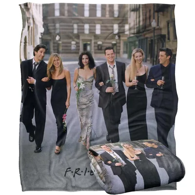 Five Friends Walking Together Blanket: Iconic Group Photo Design