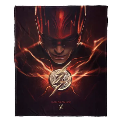 Masked Hero Lightning Emblem Blanket: Worlds Collide Speedster Design