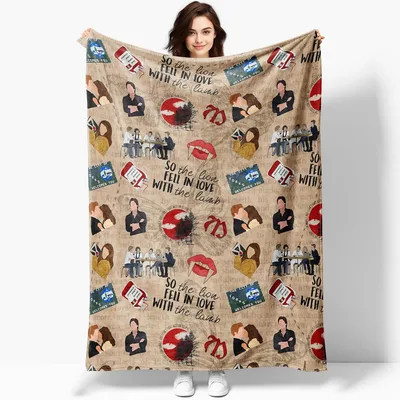 Vampire Romance Movie Pattern Blanket featuring So the Lion Fell