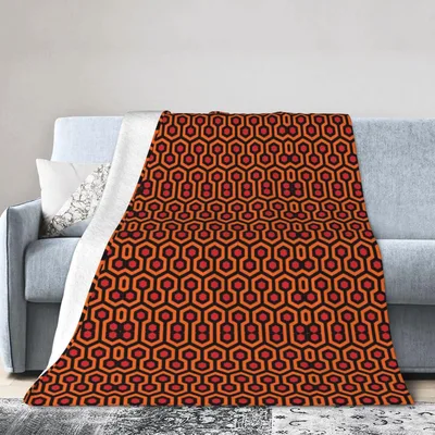 Hotel Carpet Geometric Pattern Blanket for Movie Lovers