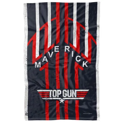 Red Stripes Navy Jet Blanket: Maverick Top Gun Design