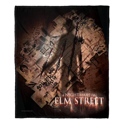 Dark Shadow Figure Montage Blanket: A Nightmare on Elm Street Collage
