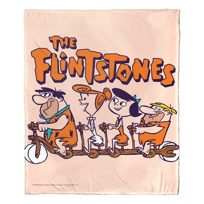 Stone Age Cartoon Family Blanket: The Flintstones Pedal Power Ride