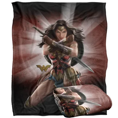 Warrior Woman with Sword Blanket: Art for Movie Nights