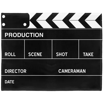 Movie Clapboard Production Slate Blanket for Cinema Lovers