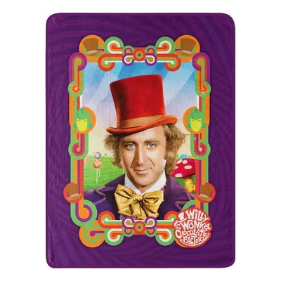 Candy Man Portrait Blanket: Willy Wonka Top Hat Design