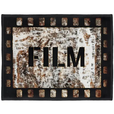 Vintage Film Strip Design Blanket: Retro Movie Frame Throw