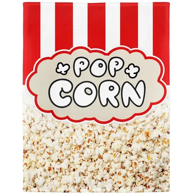 Popcorn Movie Night Design Blanket for Cinema Lovers