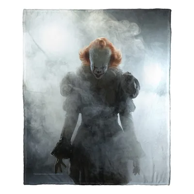 Clown in Fog Horror Blanket: Smokey Clown Fleece Design