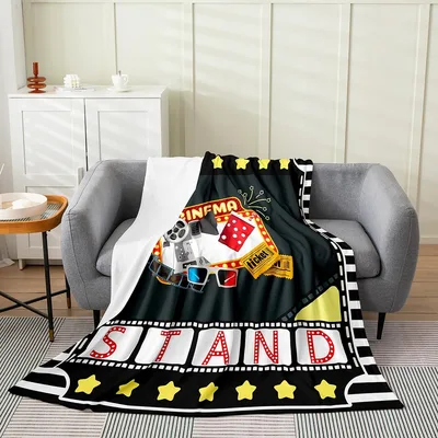 Cinema Poster Stand Blanket: Movie Theater Art Design