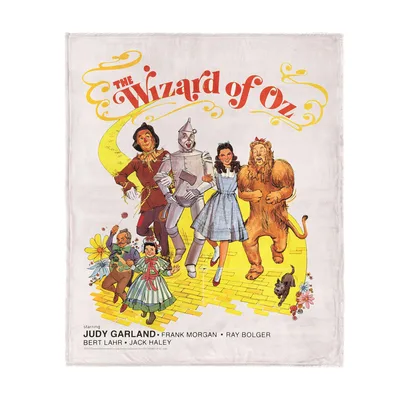 Vintage Musical Poster Design Blanket: Classic Oz Cast Art