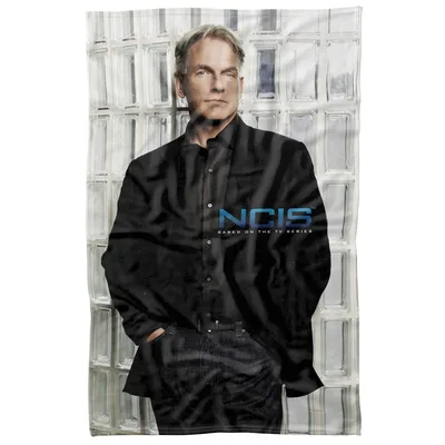 Man in Black Portrait Blanket: NCIS Glass Wall Fleece Design