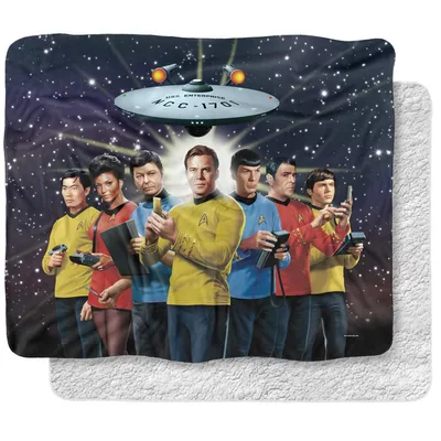 Starship Crew Space Scene Blanket