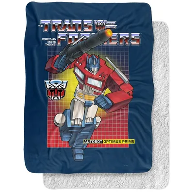 Giant Robot Comic Hero Blanket: Autobot Optimus Prime Poster Design