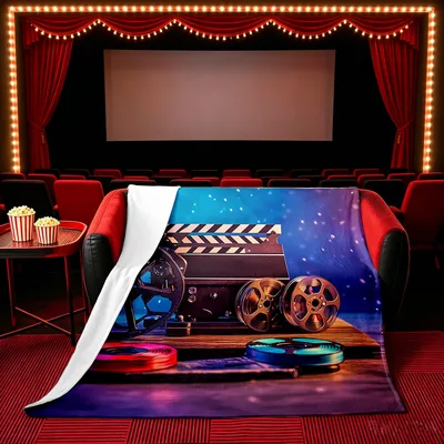 Vintage Film Reel Projector Blanket