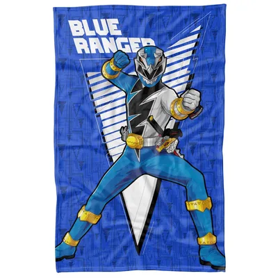 Blue Ranger Action Pose Blanket for Dino Fury Fans
