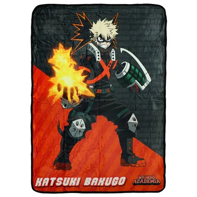 Katsuki Bakugo Fiery Hero Blanket: Explosive Action Design for Fans