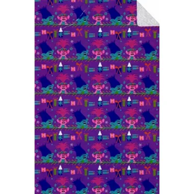 Pink Purple Character Pattern Blanket for Trolls Fans