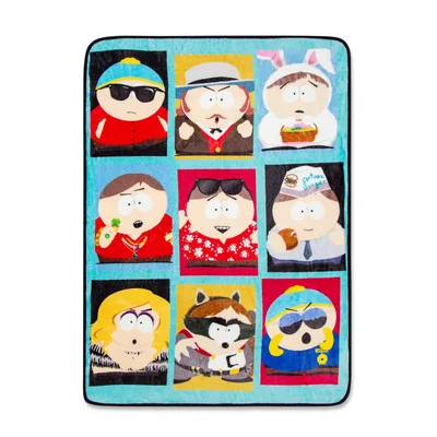 Cartoon Characters Grid Pattern Blanket: Eric Cartman Costumes