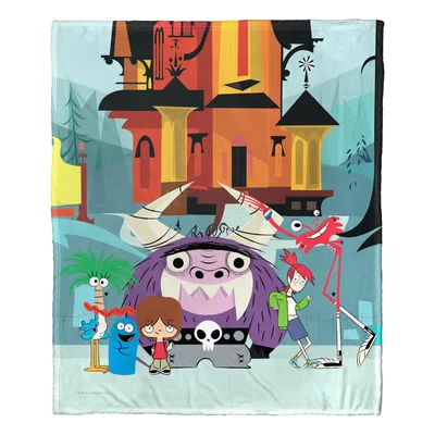 Cartoon House with Friends Blanket featuring Mac Bloo