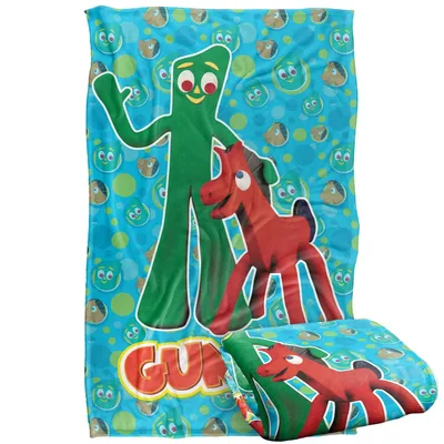 Green Clay Figure Blanket featuring Gumby