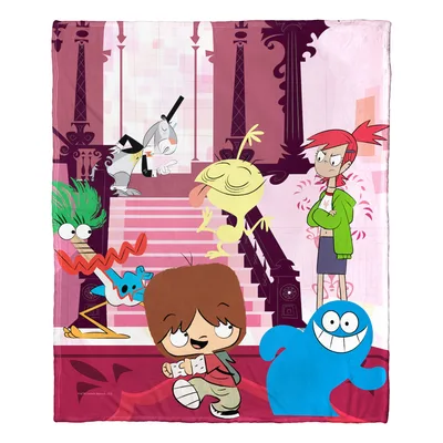 Cartoon Friends on Staircase Blanket: Imaginary Friends Group Print
