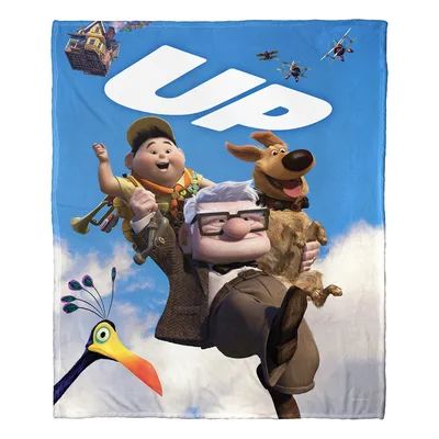 Cartoon Old Man Blanket: Up Trio Poster Design for Movie Lovers