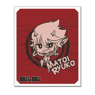Chibi Girl Red Background Blanket: Matoi Ryuko Chibi Art