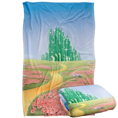 Emerald City Yellow Brick Blanket features a winding golden