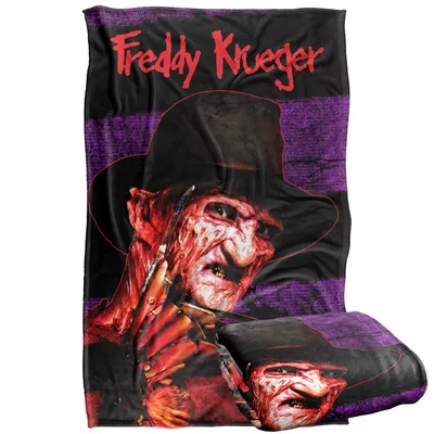 Scary Villain Face Blanket: Freddy Krueger Horror Design