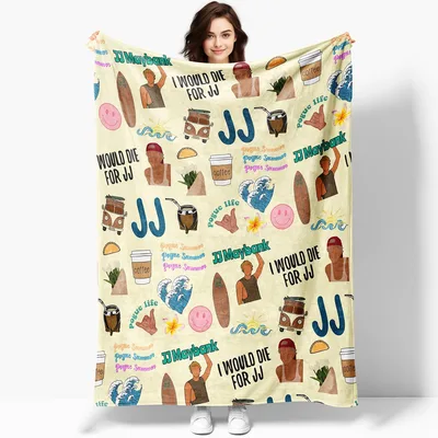 I Would Die Blanket: JJ Maybank Surf Life Collage Design