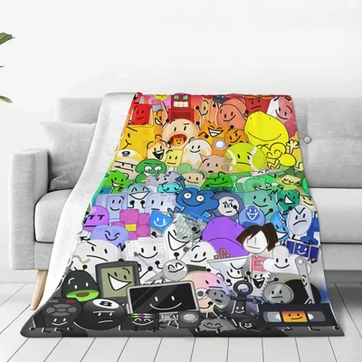 Cartoon Characters Pattern Crowd Blanket