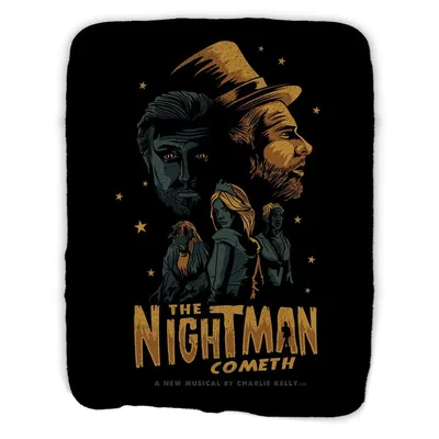 Dark Silhouette Poster Art Blanket: The Nightman Cometh Musical Design