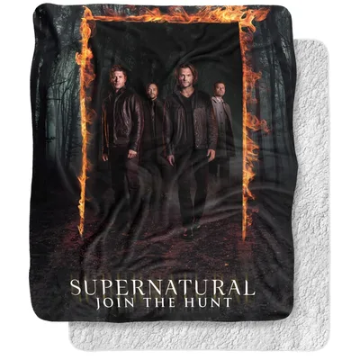 Hunters in Fire Frame Blanket: Supernatural Join the Hunt Design